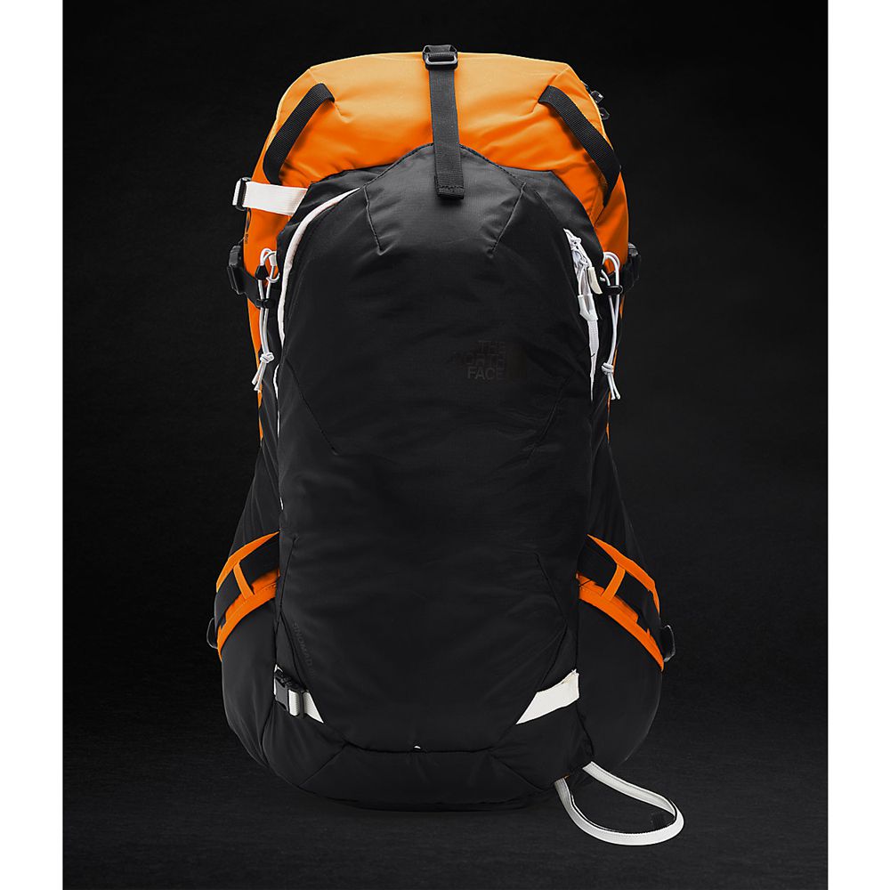 The North Face Backpacks Mens Australia - The North Face Snomad 45 Black / Orange Snow (OZS-412098)